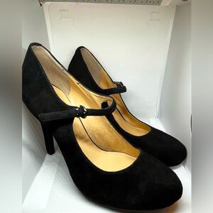 Guess black suede stiletto heels, size 8.5